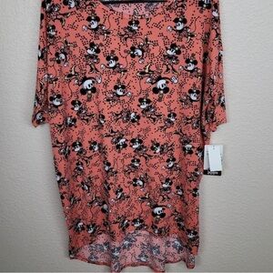 LuLaRoe Coral Minnie Mouse Top